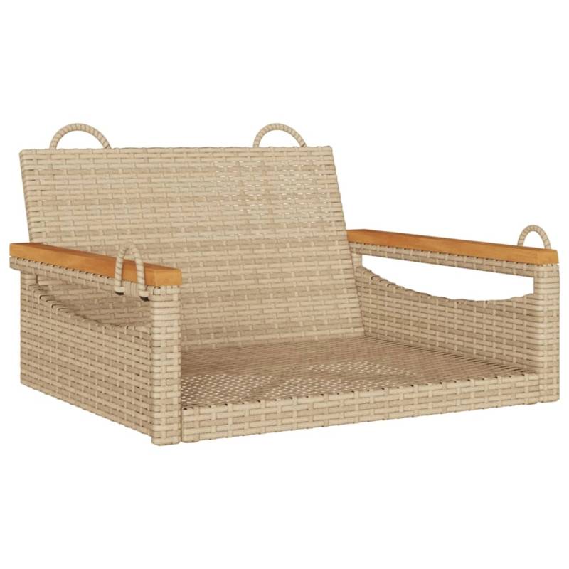 vidaXL Hängesessel Beige 63x62x40 cm Poly Rattan 368163 von VIDAXL