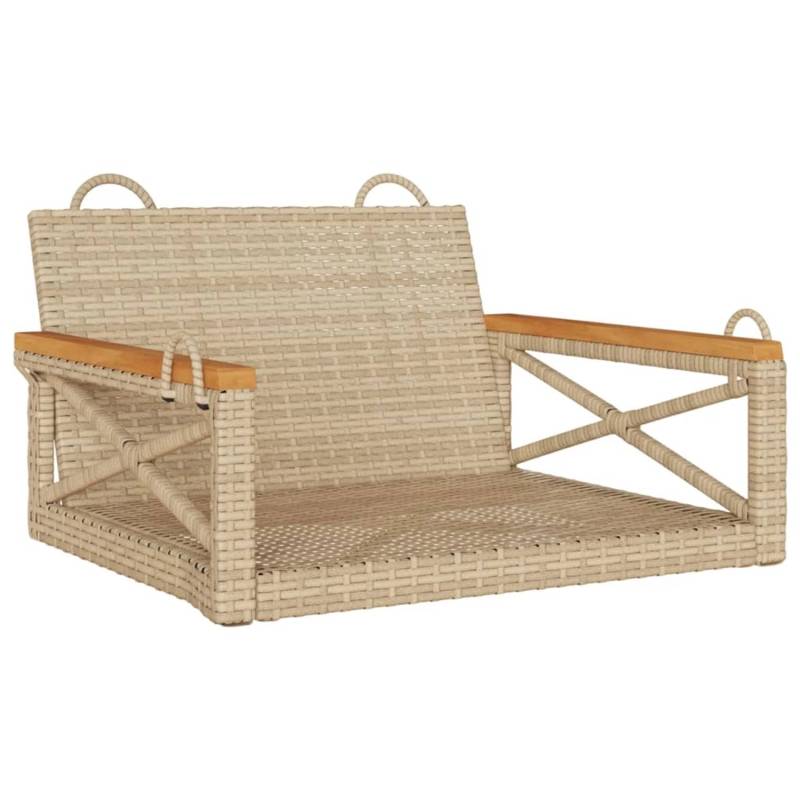 vidaXL Hängesessel Beige 63x62x40 cm Poly Rattan 368172 von VIDAXL
