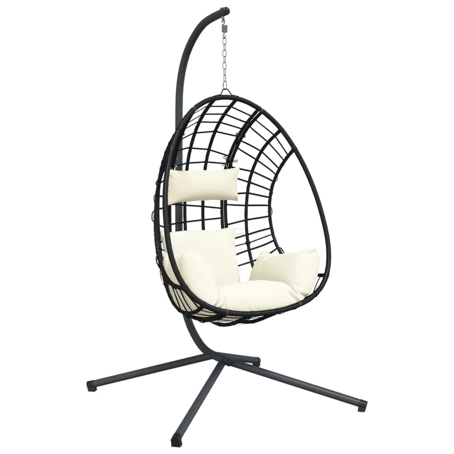 vidaXL Hängesessel Ei-Design mit Ständer Beige Rattan und Stahl 2096909 vidaXL Hängesessel Ei-Design mit Ständer Beige Rattan und Stahl 2096909 von VIDAXL