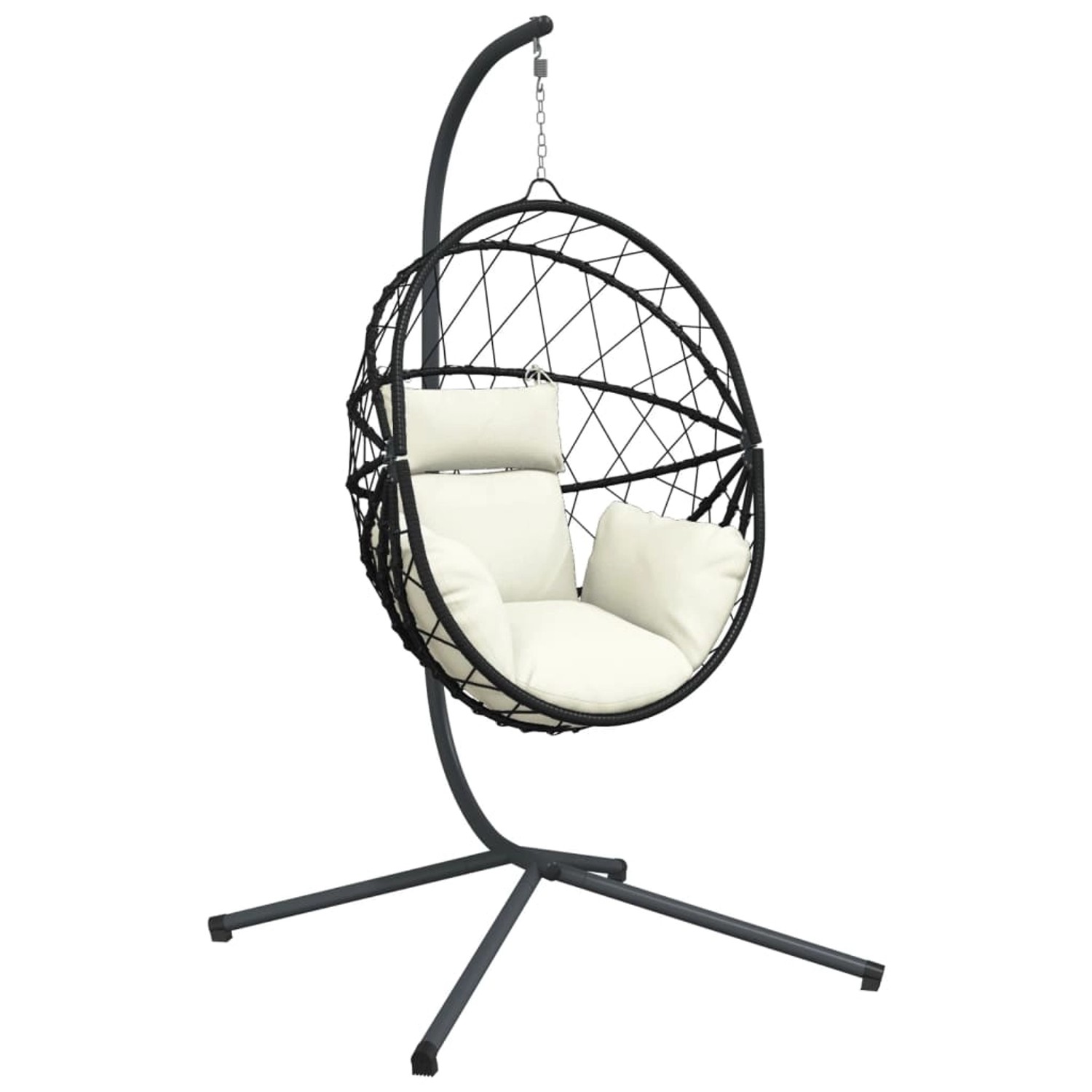 vidaXL Hängesessel Ei-Design mit Ständer Beige Rattan und Stahl 2152741 vidaXL Hängesessel Ei-Design mit Ständer Beige Rattan und Stahl 2152741 von VIDAXL