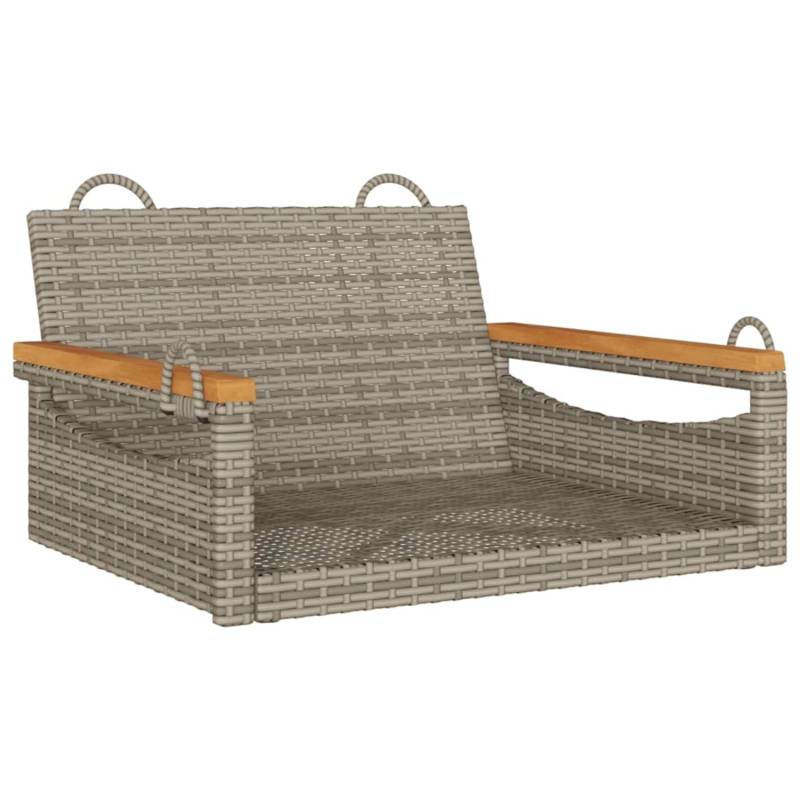 vidaXL Hängesessel Grau 63x62x40 cm Poly Rattan 368162 von VIDAXL