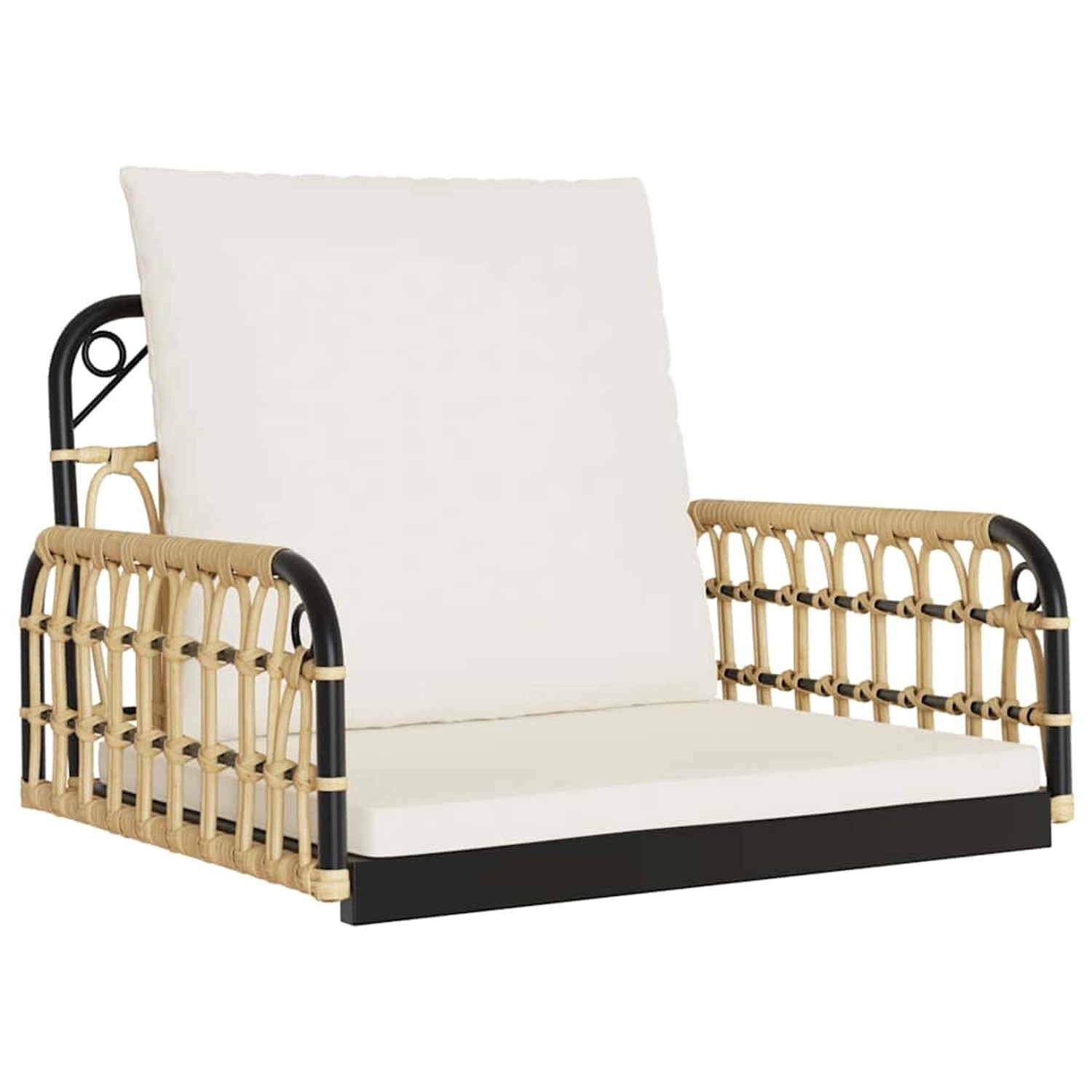 vidaXL Hängestuhl mit Kissen 63x58x39 cm Poly Rattan und Stahl 4009297 vidaXL Hängestuhl mit Kissen 63x58x39 cm Poly Rattan und Stahl 4009297 von VIDAXL