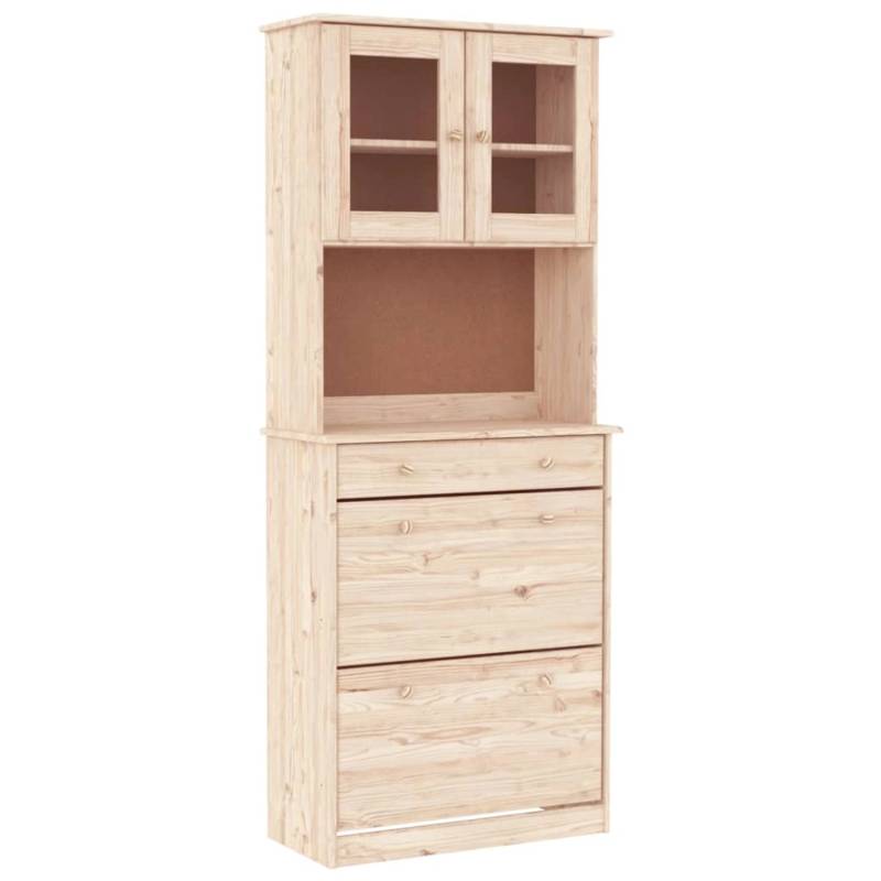 vidaXL Highboard ALTA 77x35x188 cm Massivholz Kiefer 3187777 von VIDAXL