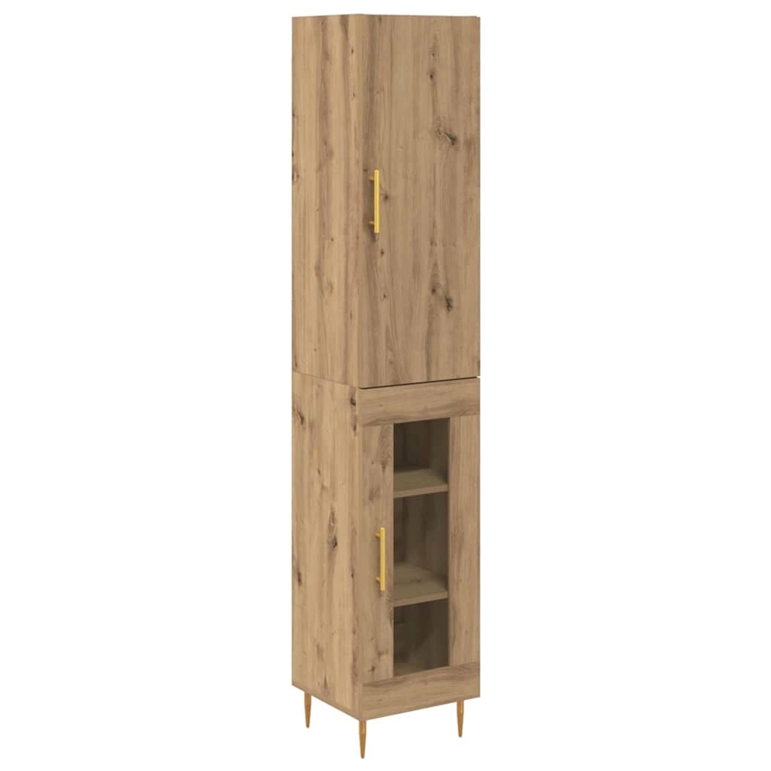 vidaXL Highboard Artisan-Eiche 34,5 x 34 x 180 cm Holzwerkstoff 3415892 von VIDAXL