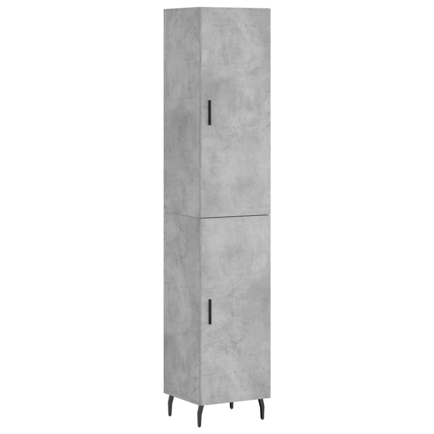 vidaXL Highboard Betongrau 34,5x34x180 cm Holzwerkstoff 3198805 von VIDAXL