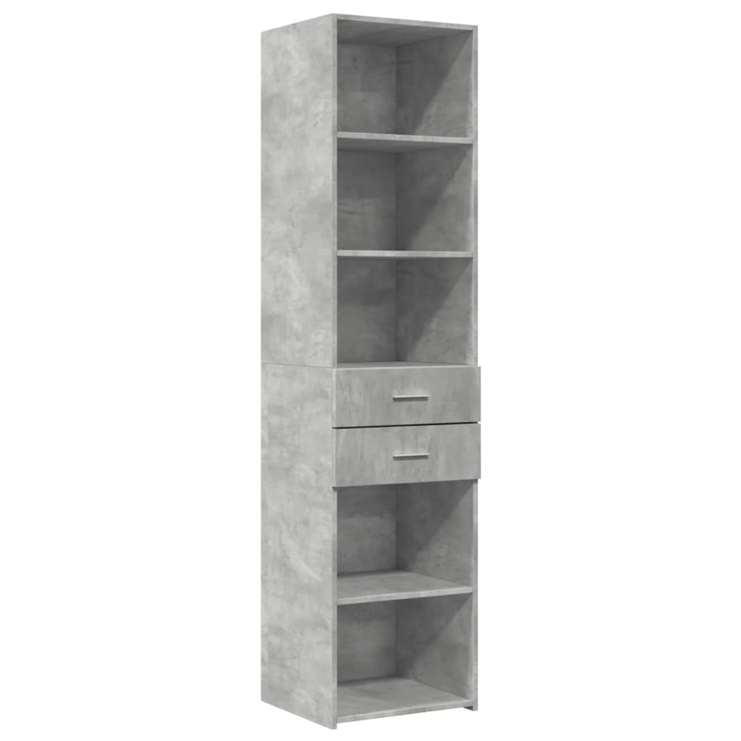 vidaXL Highboard Betongrau 45x42,5x185 cm Holzwerkstoff 3281451 von VIDAXL