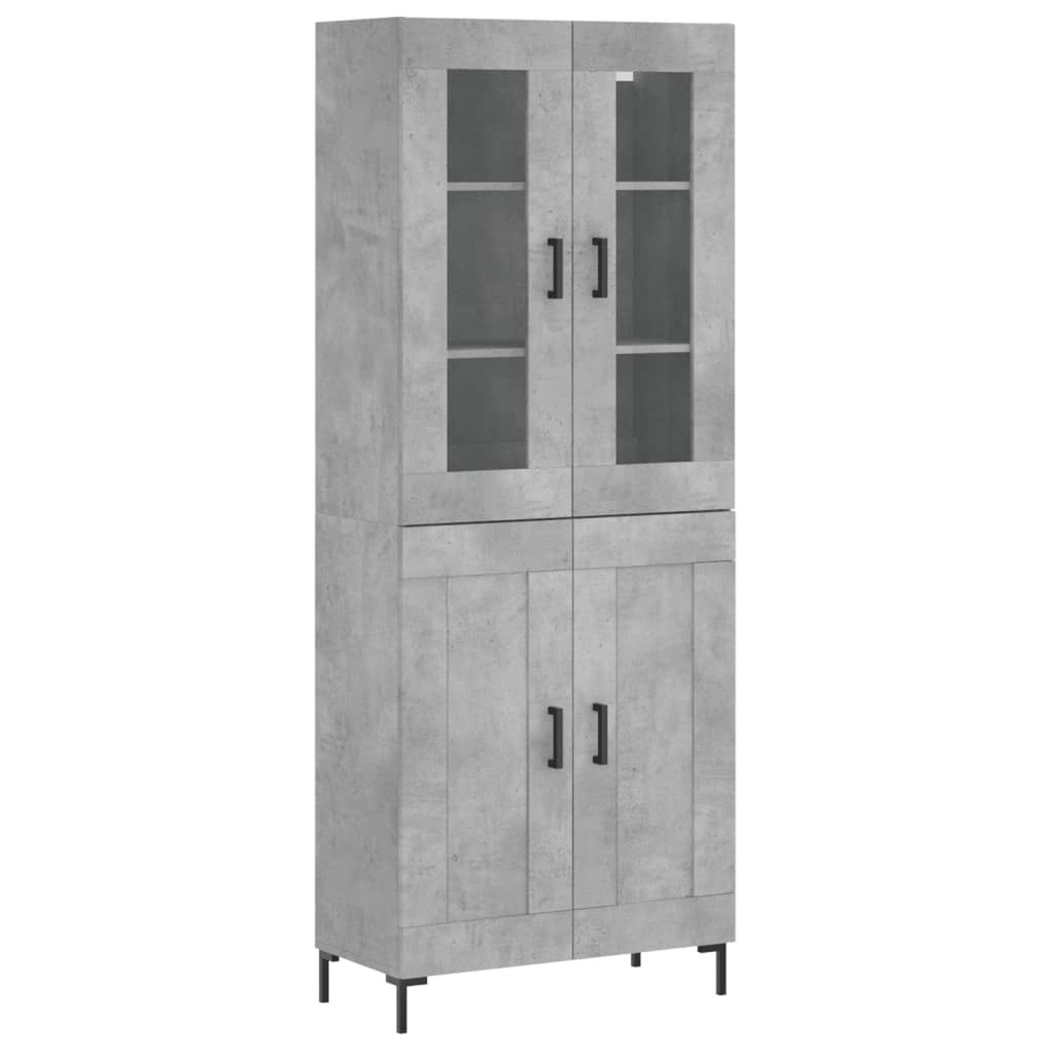 vidaXL Highboard Betongrau 69,5x34x180 cm Holzwerkstoff 3198341 von VIDAXL