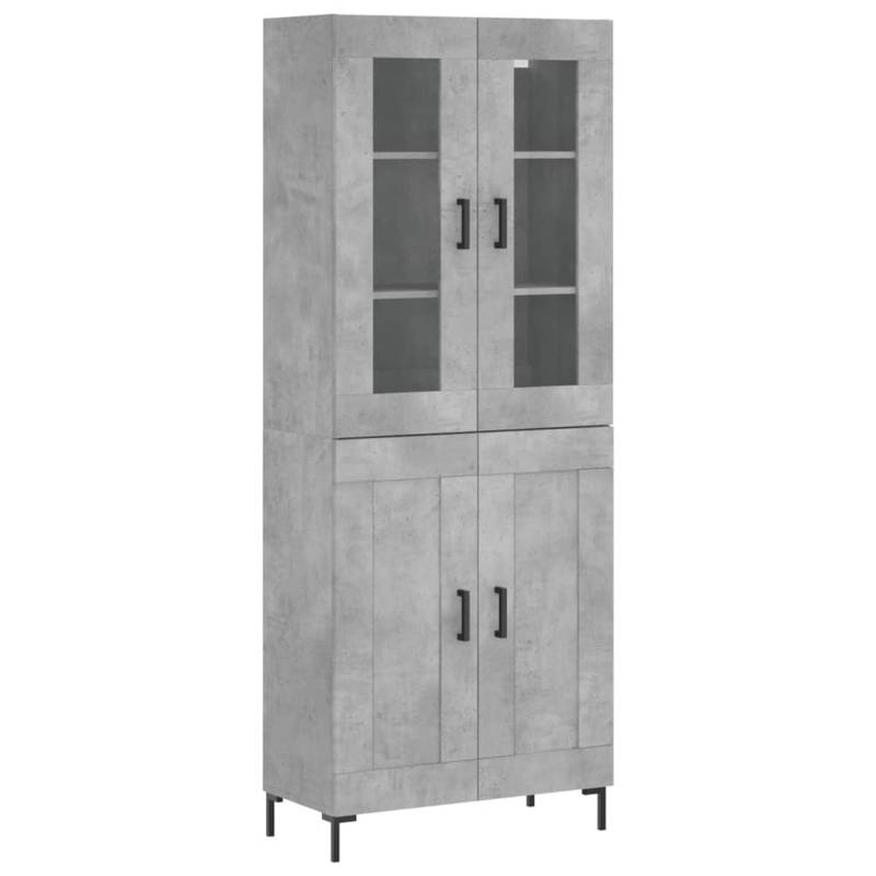 vidaXL Highboard Betongrau 69,5x34x180 cm Holzwerkstoff 3198341 von VIDAXL