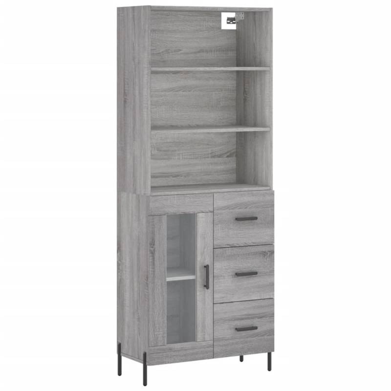 vidaXL Highboard Grau Sonoma 69,5x34x180 cm Holzwerkstoff 3189523 von VIDAXL