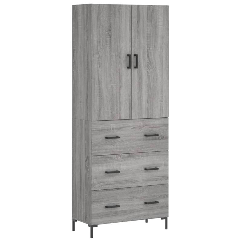 vidaXL Highboard Grau Sonoma 69,5x34x180 cm Holzwerkstoff 3195849 von VIDAXL