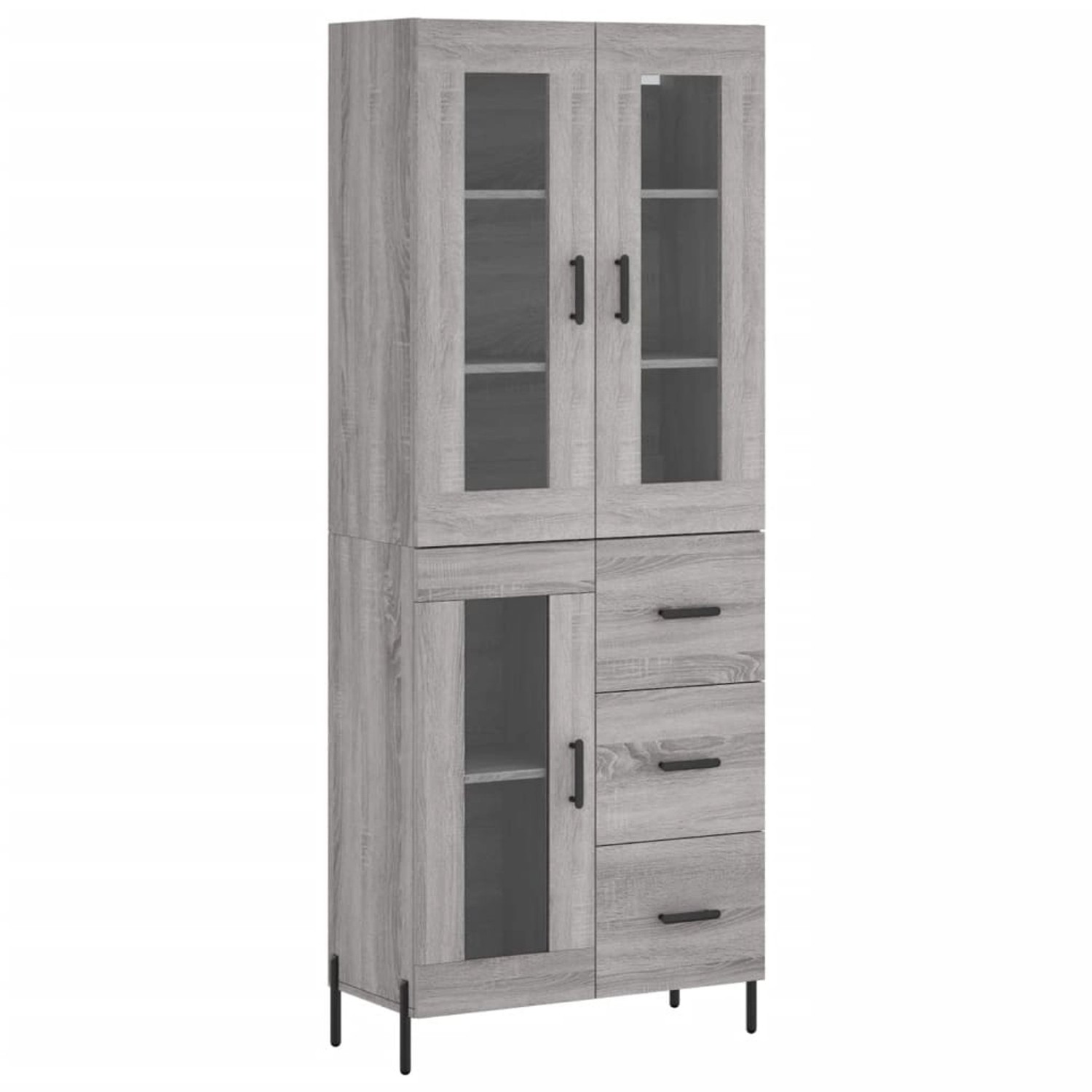 vidaXL Highboard Grau Sonoma 69,5x34x180 cm Holzwerkstoff 3198607 von VIDAXL