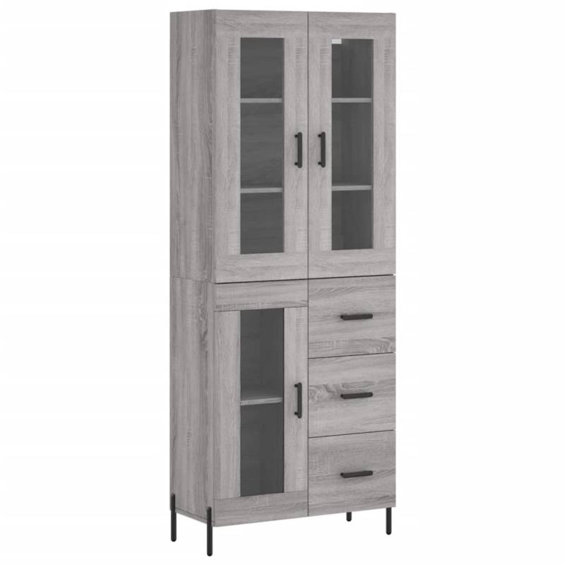 vidaXL Highboard Grau Sonoma 69,5x34x180 cm Holzwerkstoff 3198607 von VIDAXL