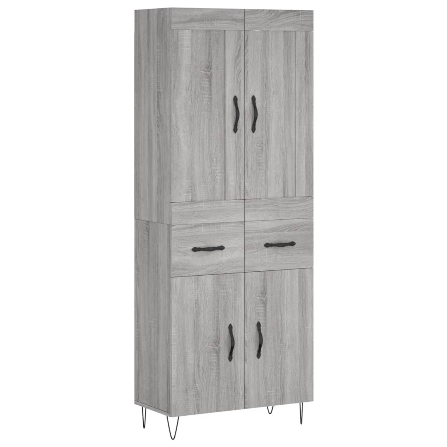 vidaXL Highboard Grau Sonoma 69,5x34x180 cm Holzwerkstoff 3199911 von VIDAXL