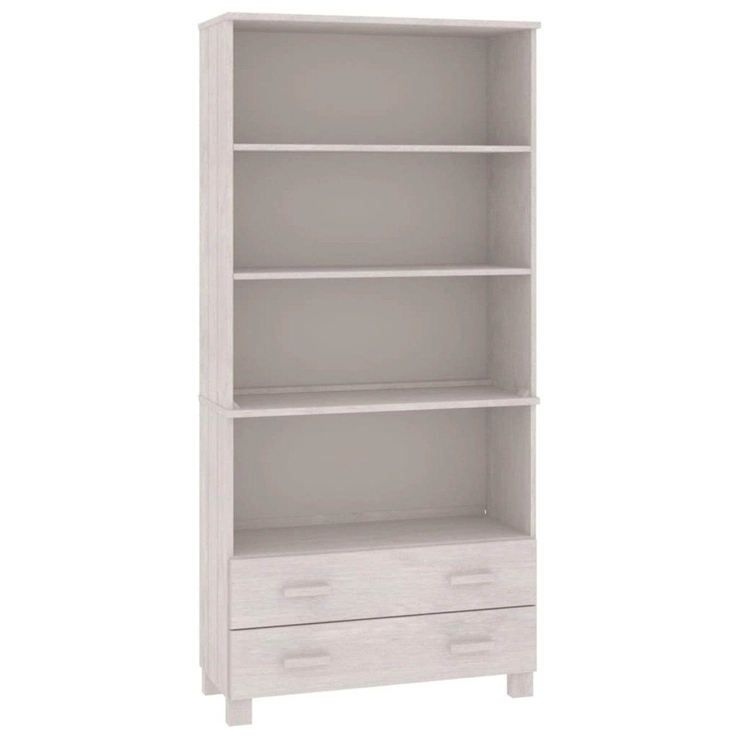 vidaXL Highboard HAMAR Massivholz Kiefer Weiß 3100935 von VIDAXL