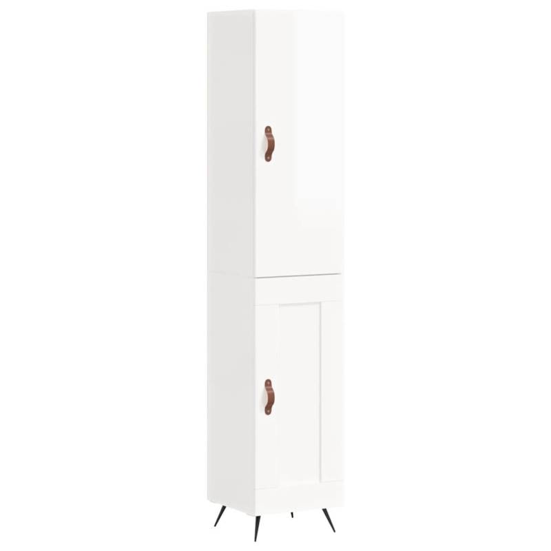 vidaXL Highboard Hochglanz-Weiß 34,5x34x180 cm Holzwerkstoff 3199083 von VIDAXL
