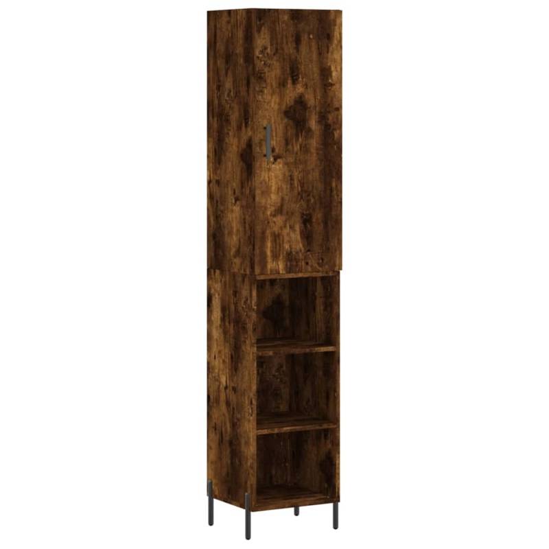 vidaXL Highboard Räuchereiche 34,5x34x180 cm Holzwerkstoff 3198990 von VIDAXL