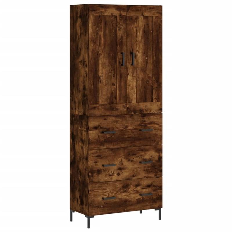 vidaXL Highboard Räuchereiche 69,5x34x180 cm Holzwerkstoff 3199750 von VIDAXL