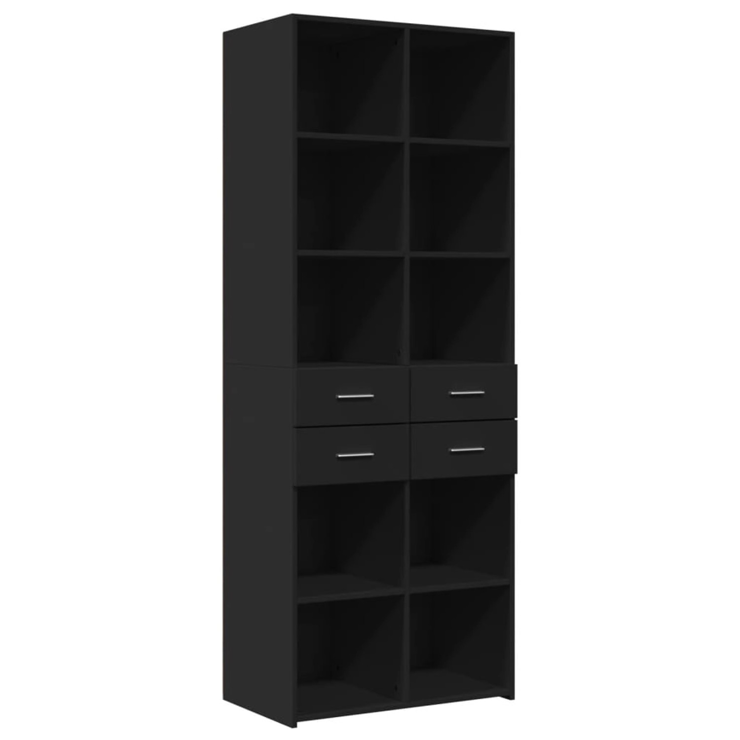 vidaXL Highboard Schwarz 70x42,5x185 cm Holzwerkstoff 3281463 von VIDAXL