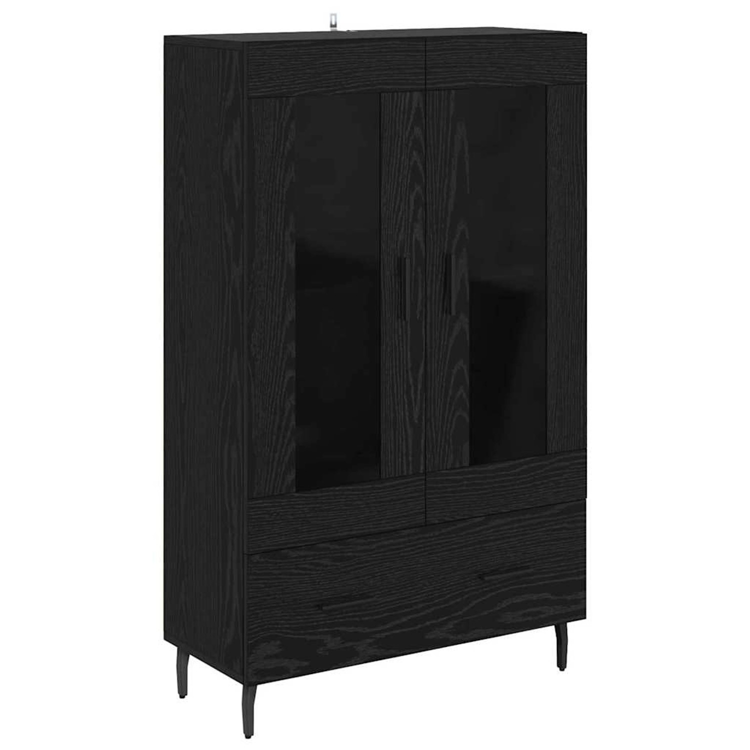 vidaXL Highboard Schwarz Eichen-Optik 69,5 x 31 x 115 cm Holzwerkstoff 882543 von VIDAXL