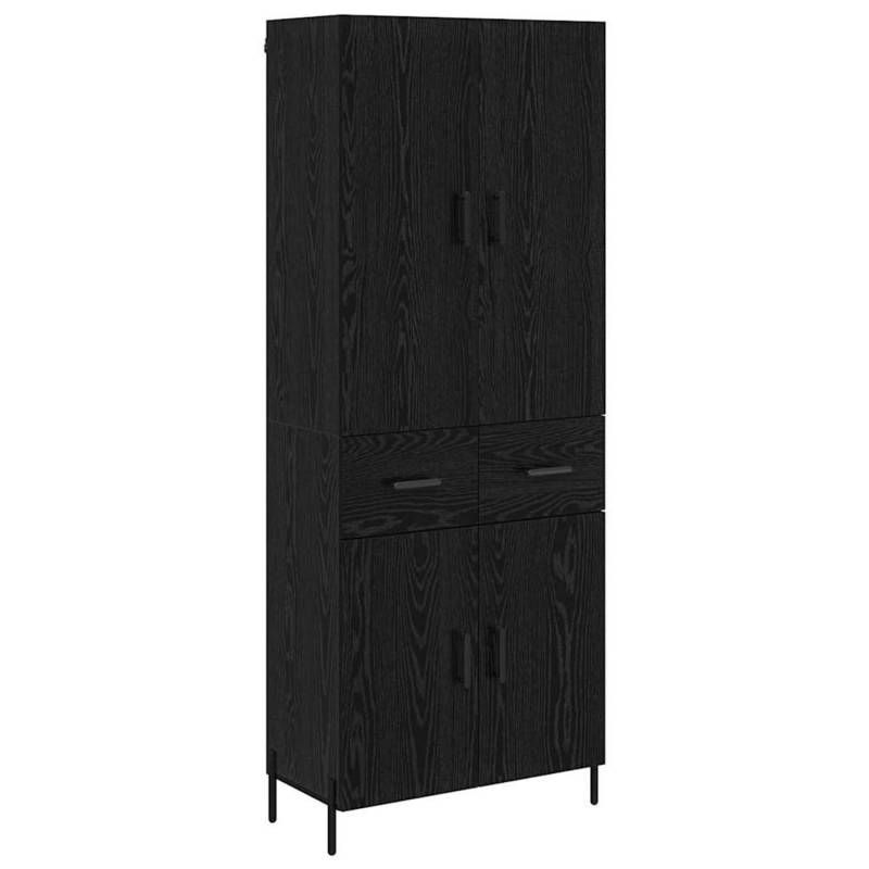 vidaXL Highboard Schwarz Eichen-Optik 69,5 x 34 x 180 cm Holzwerkstoff 3416096 von VIDAXL