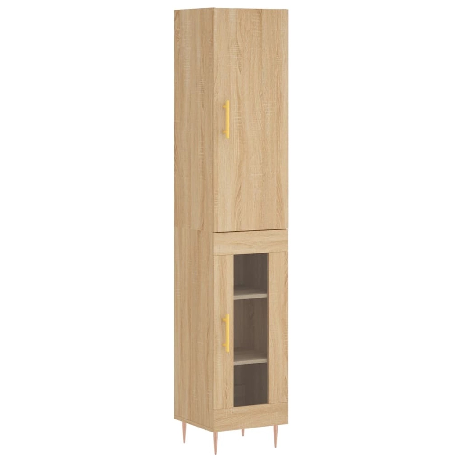 vidaXL Highboard Sonoma-Eiche 34,5x34x180 cm Holzwerkstoff 3199036 von VIDAXL