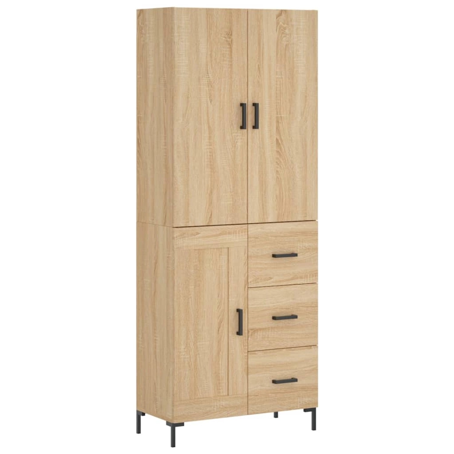 vidaXL Highboard Sonoma-Eiche 69,5x34x180 cm Holzwerkstoff 3196014 von VIDAXL