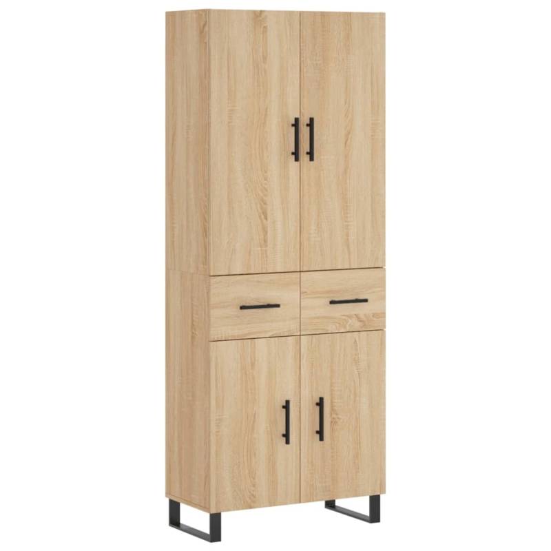 vidaXL Highboard Sonoma-Eiche 69,5x34x180 cm Holzwerkstoff 3198172 von VIDAXL