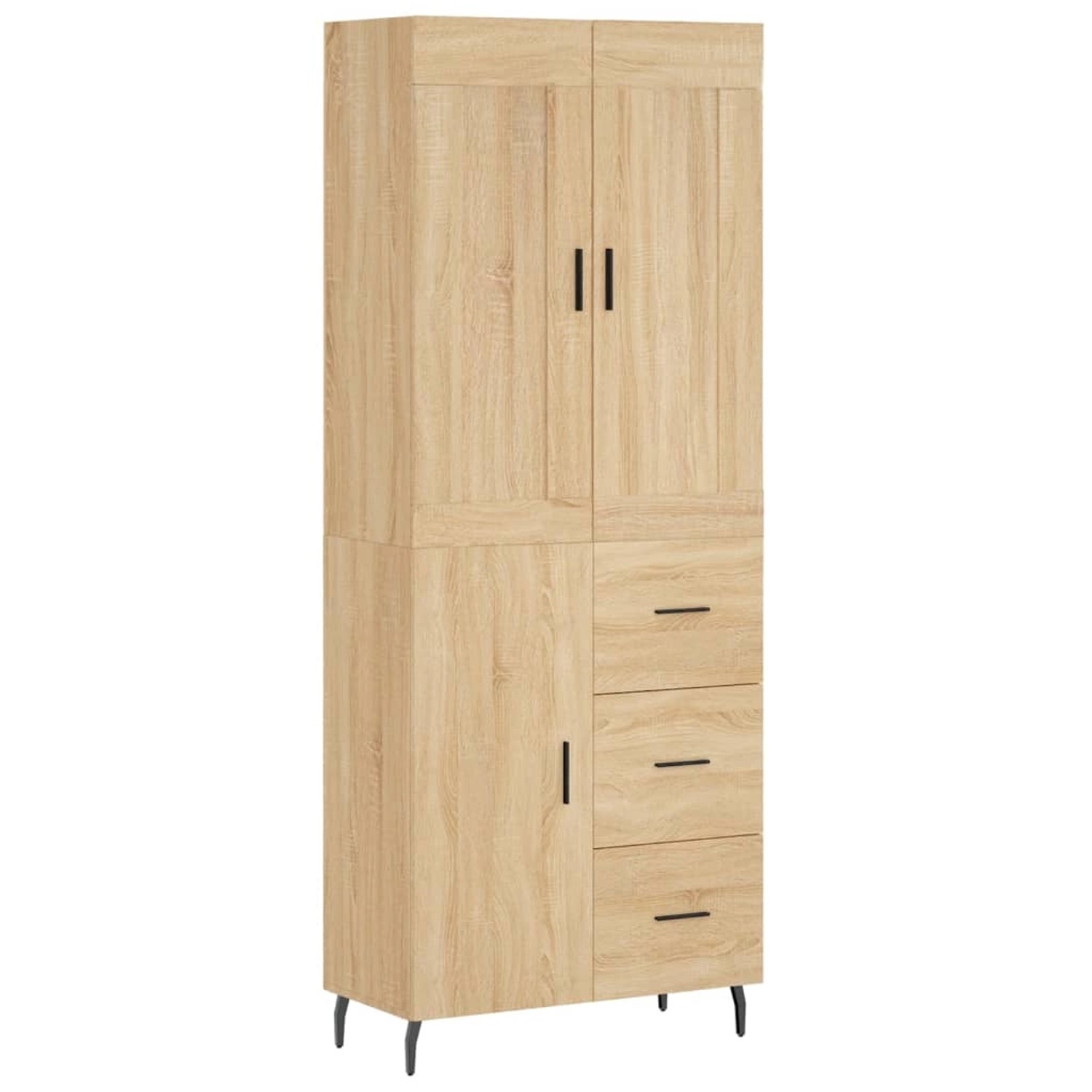 vidaXL Highboard Sonoma-Eiche 69,5x34x180 cm Holzwerkstoff 3199828 von VIDAXL