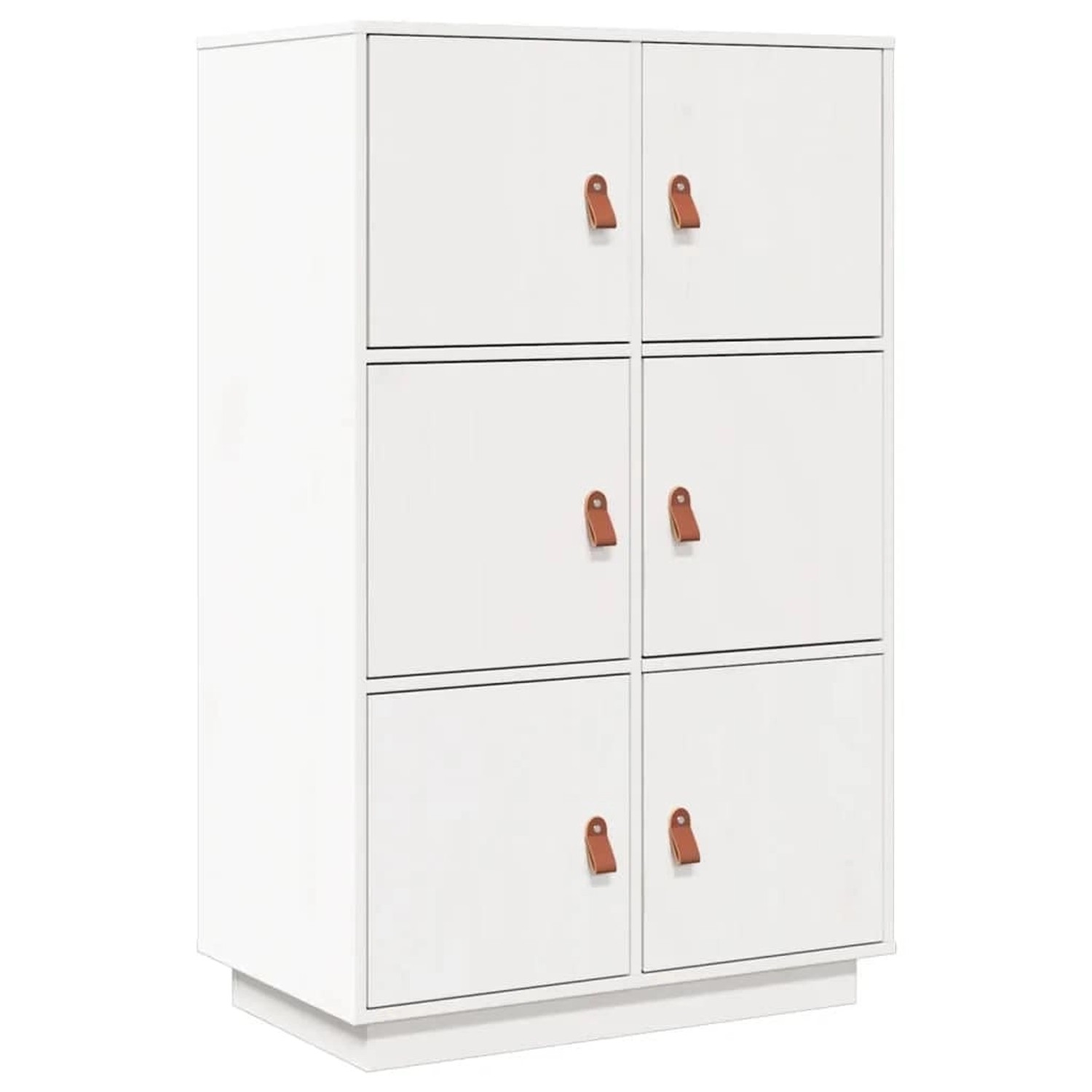 vidaXL Highboard Weiß 67x40x108,5 cm Massivholz Kiefer 820173 von VIDAXL