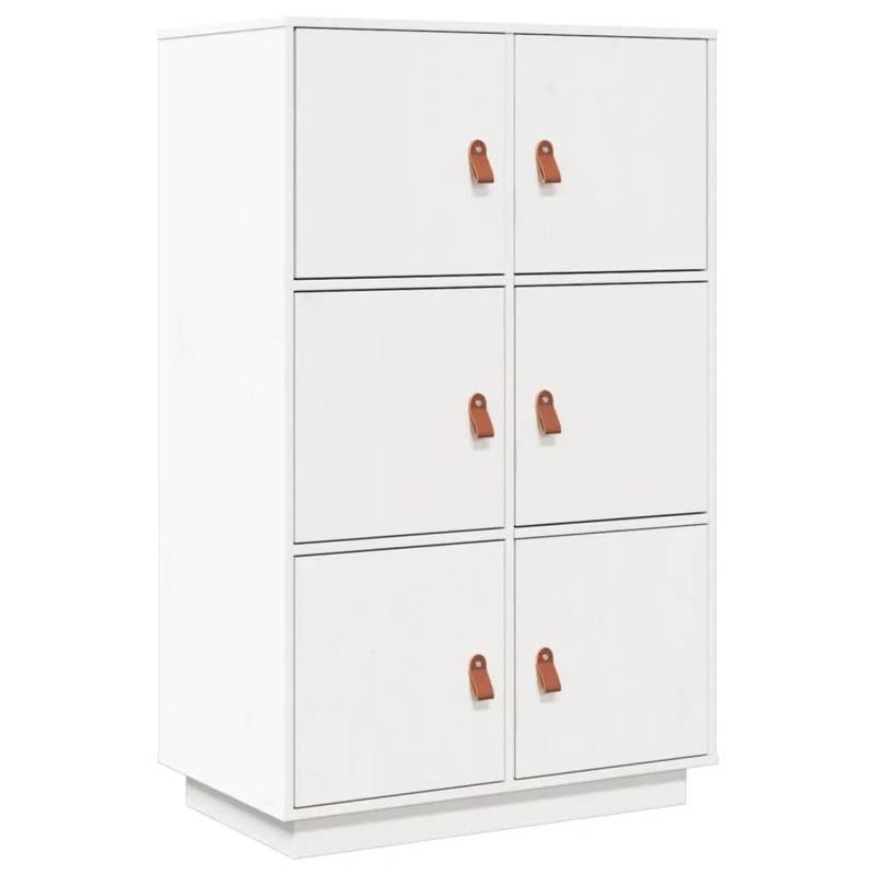 vidaXL Highboard Weiß 67x40x108,5 cm Massivholz Kiefer 820173 von VIDAXL