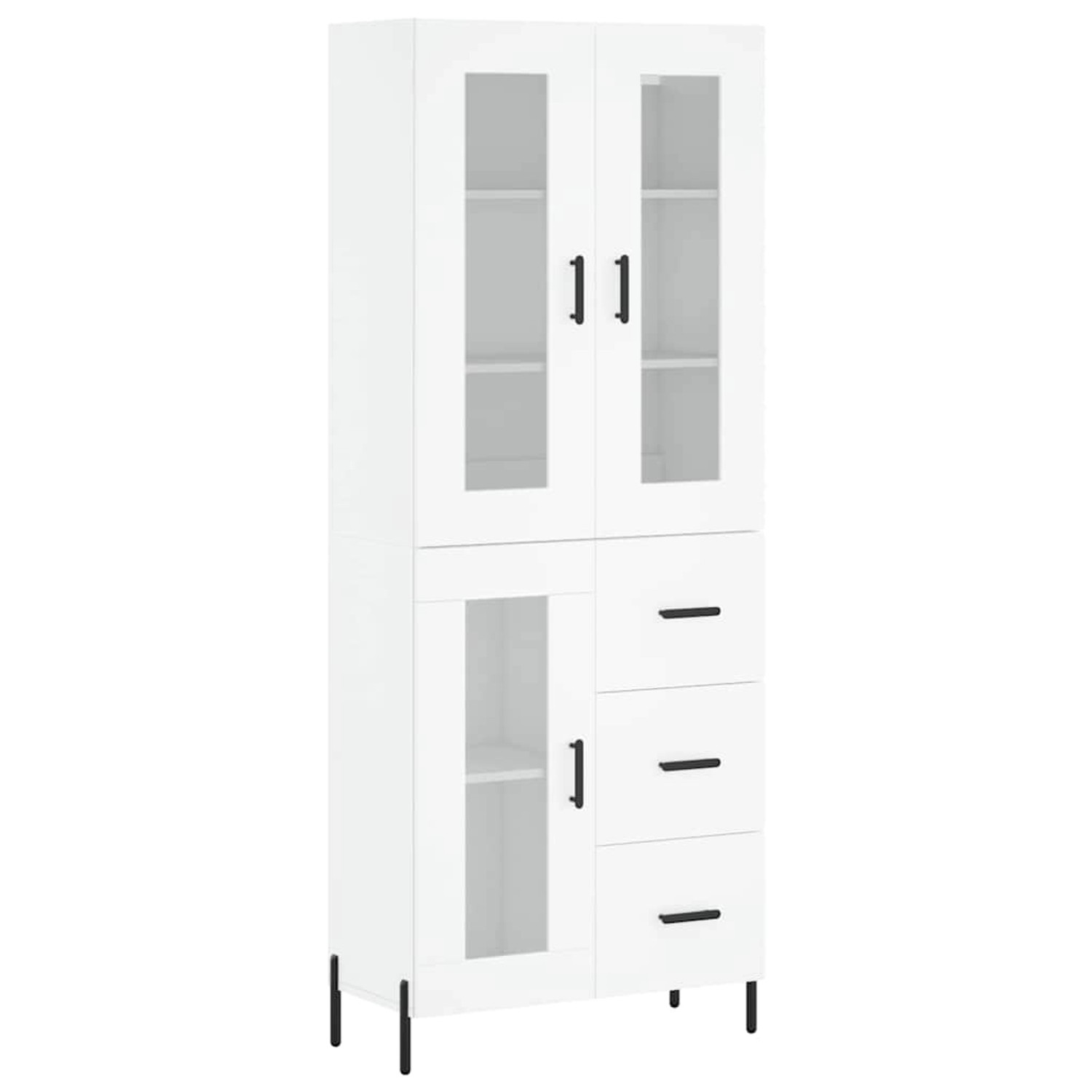 vidaXL Highboard Weiß 69,5x34x180 cm Holzwerkstoff 3198601 von VIDAXL