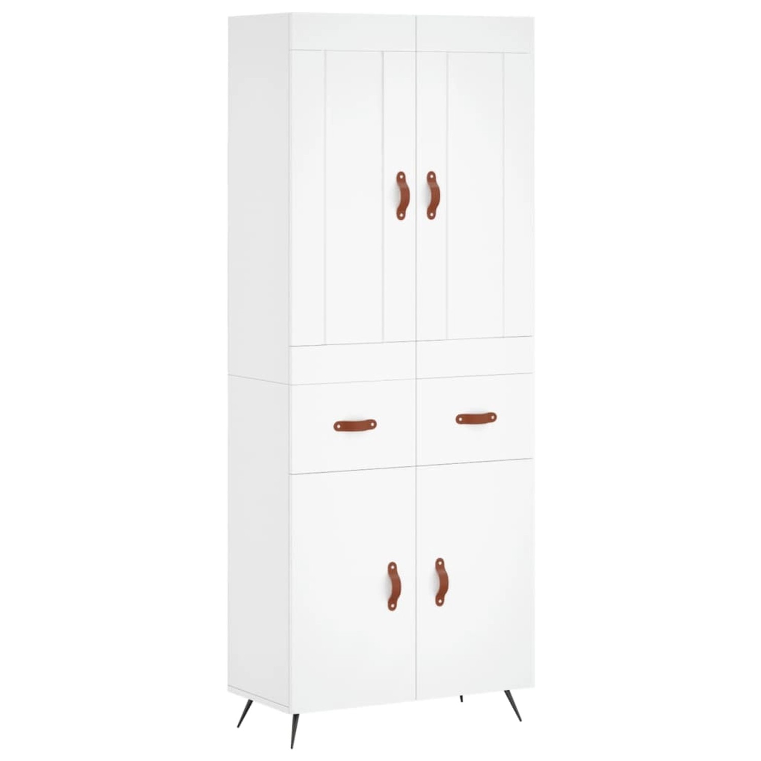 vidaXL Highboard Weiß 69,5x34x180 cm Holzwerkstoff 3199849 von VIDAXL