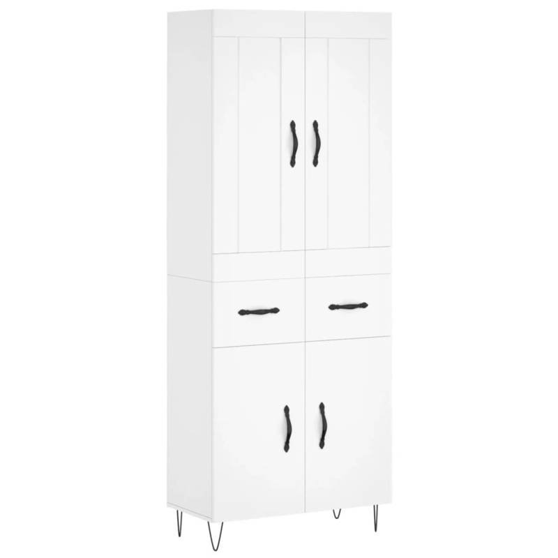 vidaXL Highboard Weiß 69,5x34x180 cm Holzwerkstoff 3199905 von VIDAXL