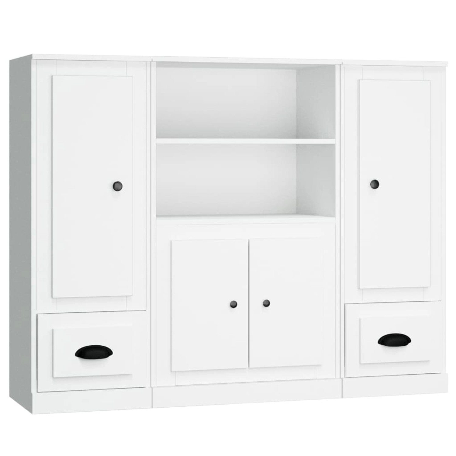 vidaXL Highboards 3 Stk. Weiß Holzwerkstoff Modell 2 vidaXL Highboards 3 Stk. Weiß Holzwerkstoff Modell 2 von VIDAXL