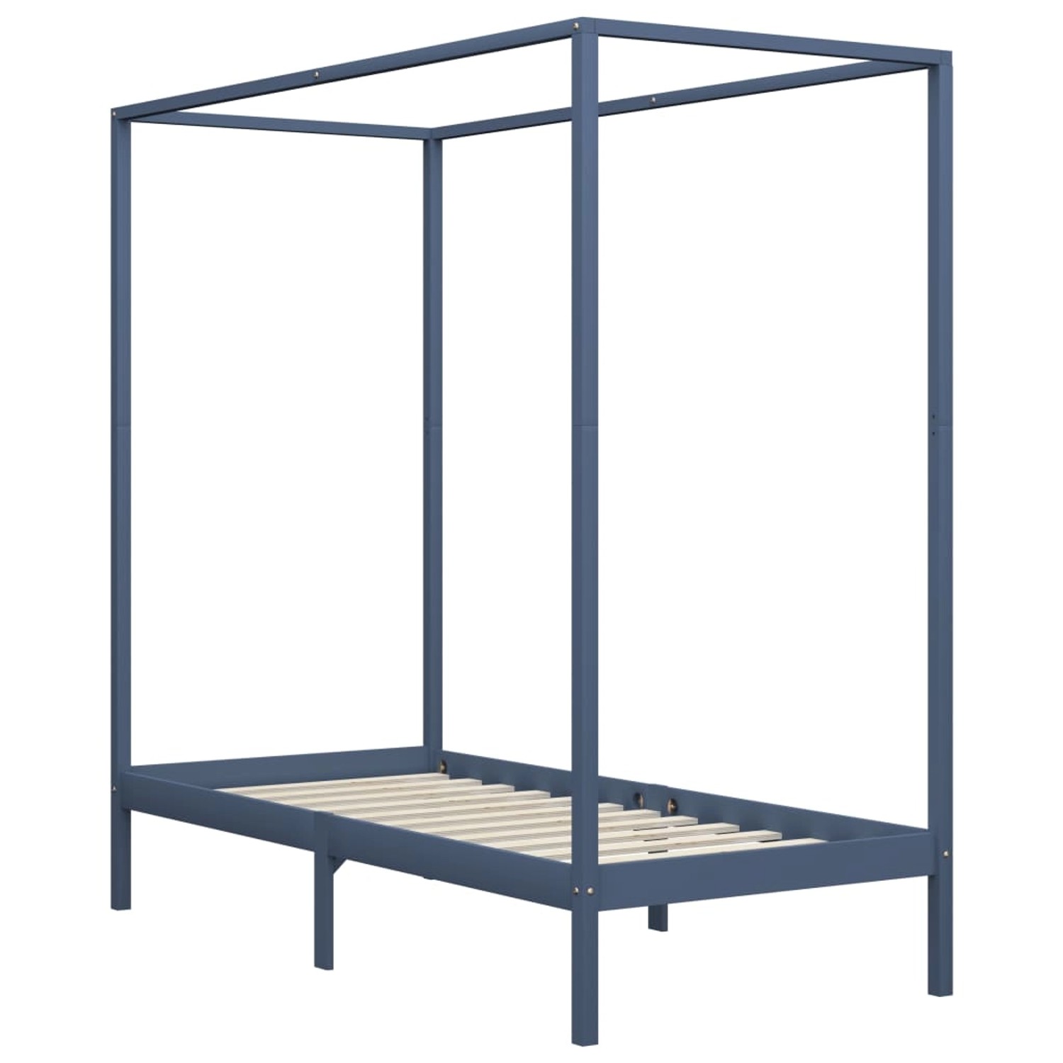vidaXL Himmelbett-Gestell Grau Massivholz Kiefer 90 x 200 cm617280 vidaXL Himmelbett-Gestell Grau Massivholz Kiefer 90 x 200 cm617280 von VIDAXL