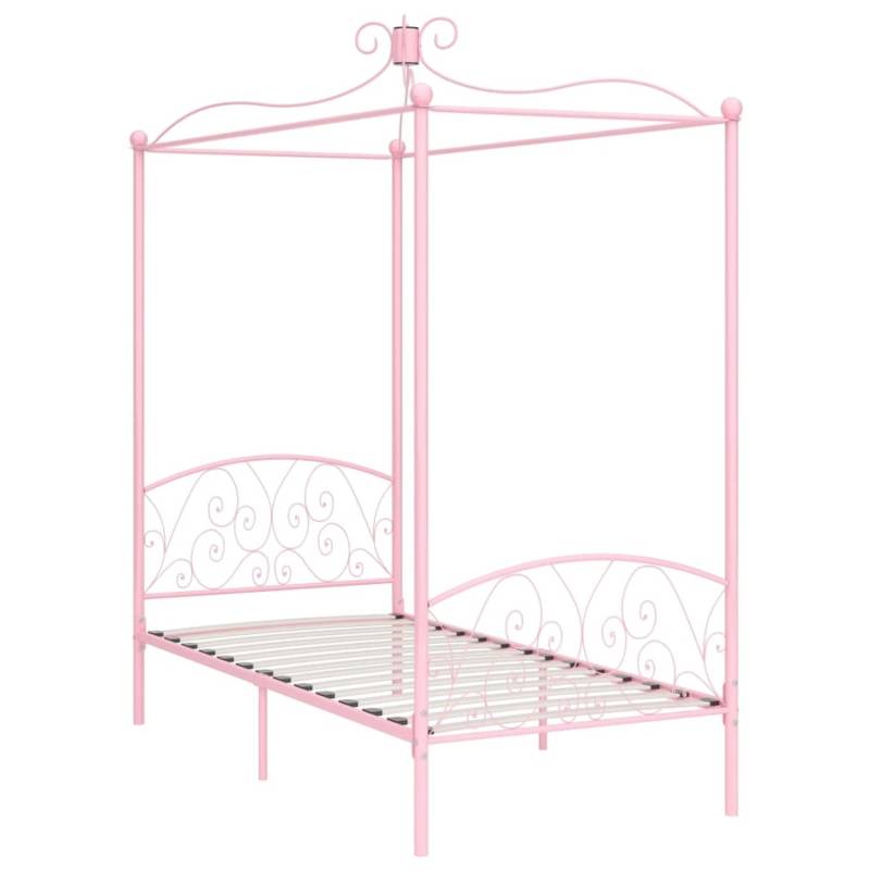 vidaXL Himmelbett-Gestell Rosa Metall 90 x 200 cm618255 von VIDAXL