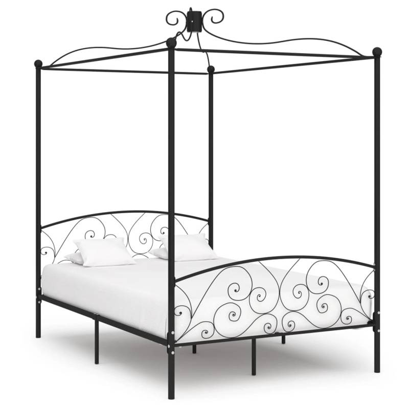 vidaXL Himmelbett-Gestell Schwarz Metall 120 x 200 cm 284476 vidaXL Himmelbett-Gestell Schwarz Metall 120 x 200 cm 284476 von VIDAXL