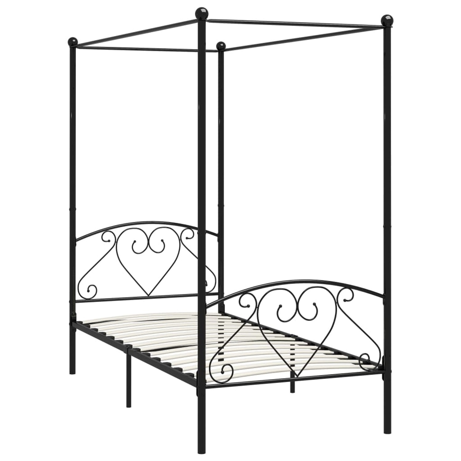 vidaXL Himmelbett-Gestell Schwarz Metall 120 x 200 cm618204 vidaXL Himmelbett-Gestell Schwarz Metall 120 x 200 cm618204 von VIDAXL