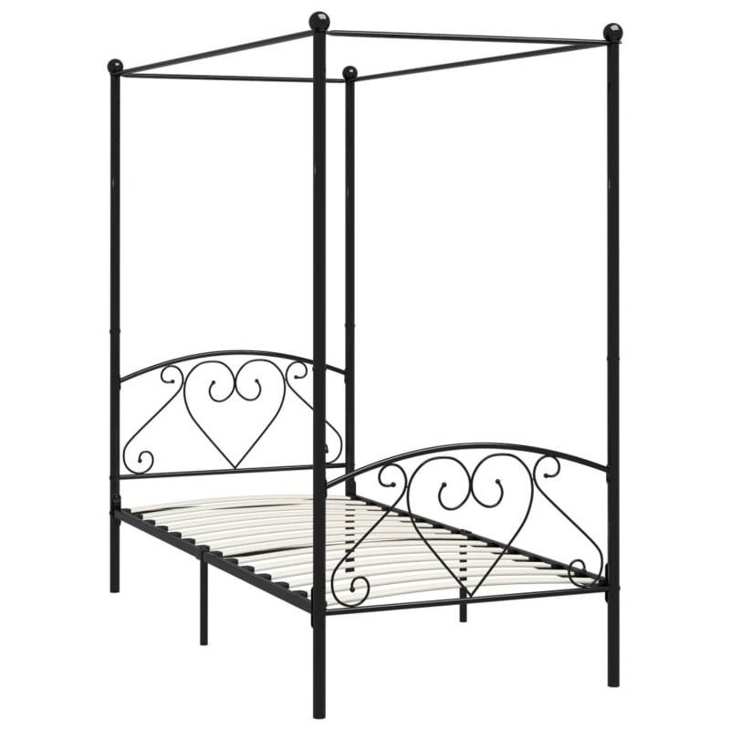 vidaXL Himmelbett-Gestell Schwarz Metall 120 x 200 cm618204 von VIDAXL