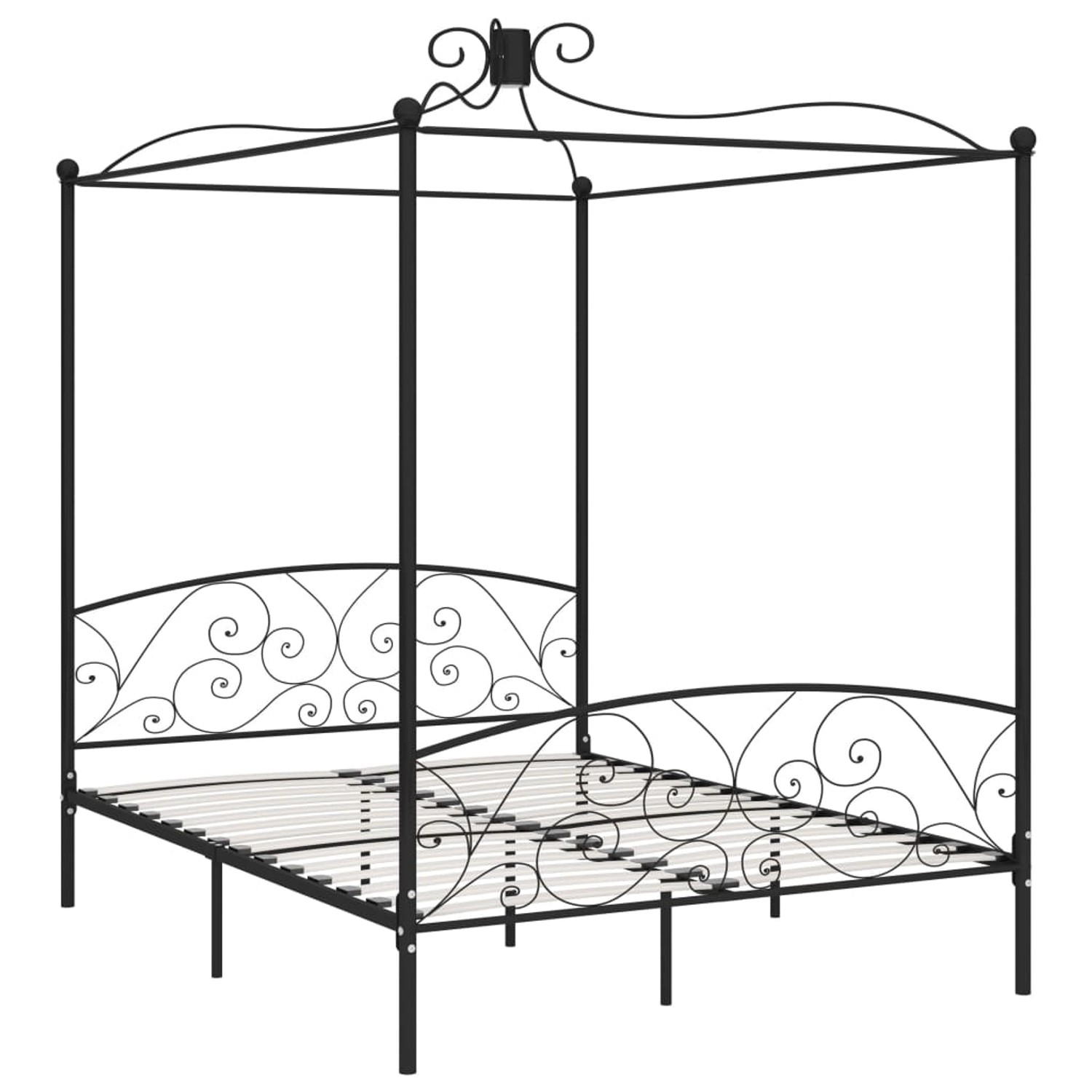 vidaXL Himmelbett-Gestell Schwarz Metall 160 x 200 cm618247 vidaXL Himmelbett-Gestell Schwarz Metall 160 x 200 cm618247 von VIDAXL