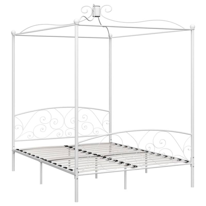 vidaXL Himmelbett-Gestell Weiß Metall 180 x 200 cm618242 von VIDAXL