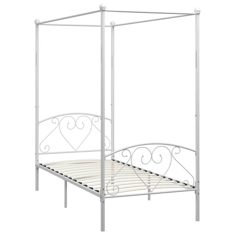 vidaXL Himmelbett-Gestell Weiß Metall 90 x 200 cm618195 von VIDAXL