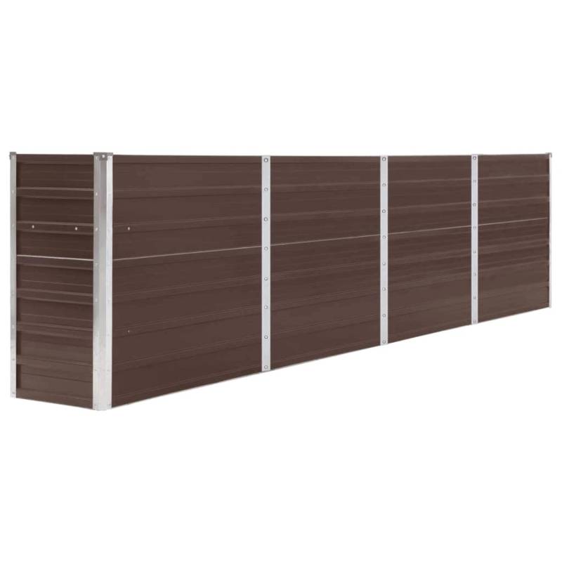 vidaXL Hochbeet 320 x 40 x 77 cm Stahl Braun 661664 von VIDAXL