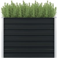Hochbeet Anthrazit 100 x 100 x 77 cm Verzinkter Stahl Vidaxl von VIDAXL