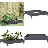 vidaXL Hochbeet Anthrazit 100x100x26 cm Stahl vidaXL Hochbeet Anthrazit 100x100x26 cm Stahl von VIDAXL