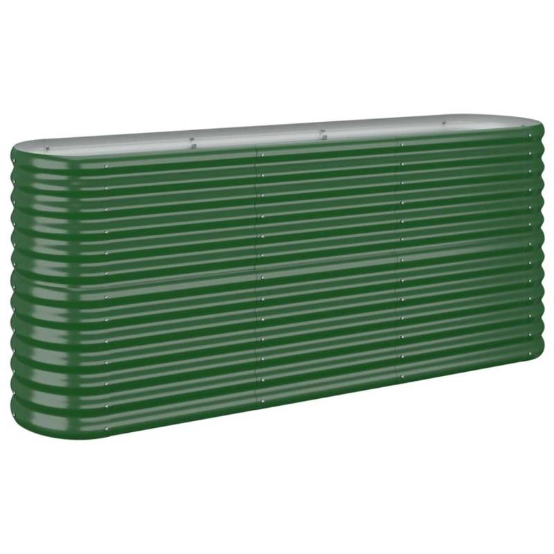 vidaXL Hochbeet Pulverbeschichteter Stahl 152x40x68 cm Grün 1157309 von VIDAXL