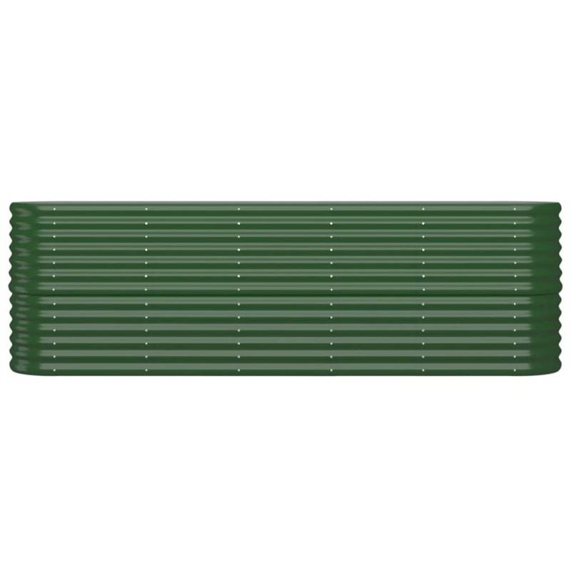 vidaXL Hochbeet Pulverbeschichteter Stahl 224x40x68 cm Grün 1115197 von VIDAXL