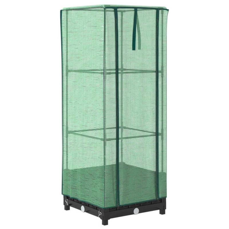 vidaXL Hochbeet mit Gewächshaus-Aufsatz Rattan-Optik 40x40x123 cm 2150724 von VIDAXL
