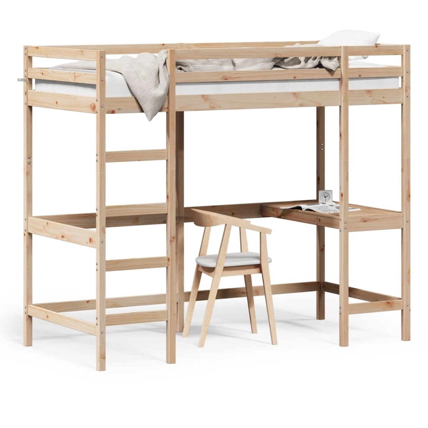vidaXL Hochbett mit Schreibtisch 100x200 cm Massivholz Kiefer1952478 vidaXL Hochbett mit Schreibtisch 100x200 cm Massivholz Kiefer1952478 von VIDAXL