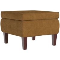 Vidaxl - Hocker mit Holzbeinen Braun Samt 798159 von VIDAXL